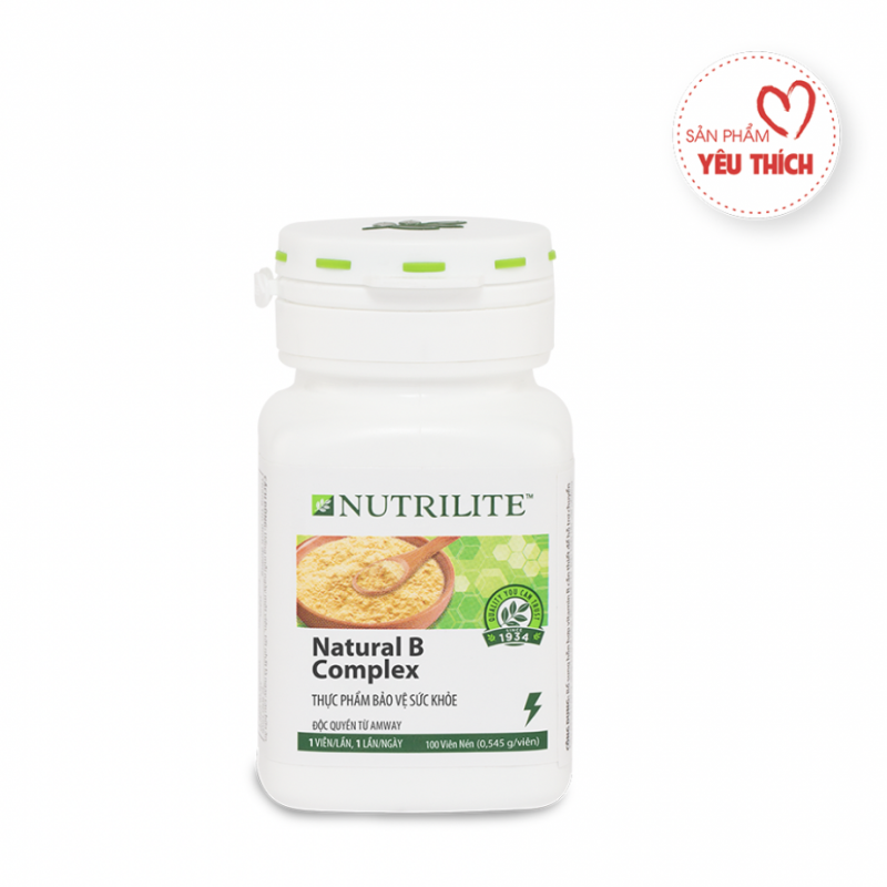 104271 Amway * Nutrilite Natural B Complex cung cấp hỗn hợp vitamin nhóm B . 100 viên 