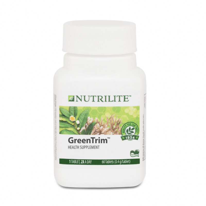 117085 Amway * Nutrilite GreenTrim hỗ trợ giảm mỡ cơ thể và hỗ trợ khả năng chống oxy hóa.60 viên.Xuất xứ: Mỹ