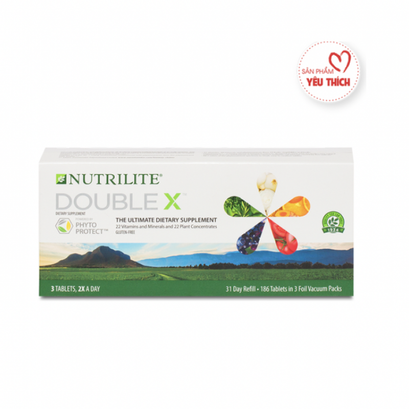 120844 Amway * Nutrilite Double X -Viên đa vitamin (không bao gồm khay đựng sản phẩm) . 186 viên . Xuất xứ: Mỹ