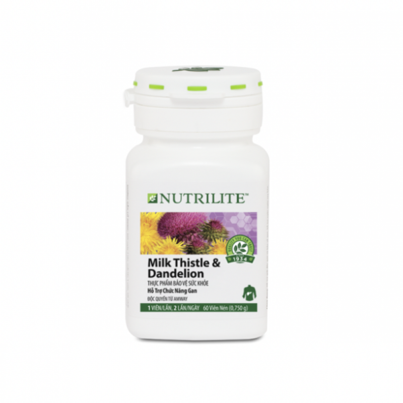 808400 Amway Nutrilite Milk Thistle & Dandelion tăng cường chức năng gan và bảo vệ gan . 60 viên