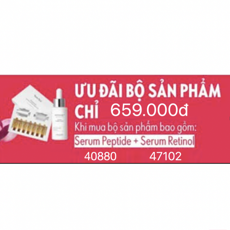 Bộ 47102 Serum dưỡng da với Retinol + 40880 Serum da săn chắc Peptide