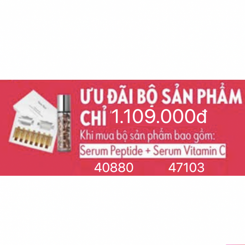 Bộ 47103 Serum dưỡng da với Vitamin C + 40880 Serum da săn chắc Peptide