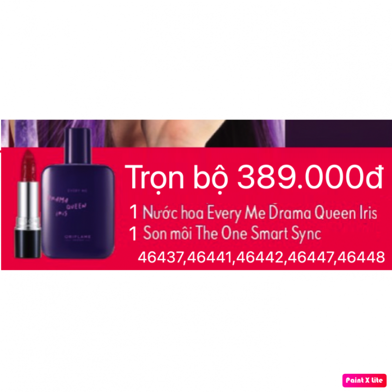 Trọn bộ nước hoa 47498 và son 46437,46441,46442,46447,46448